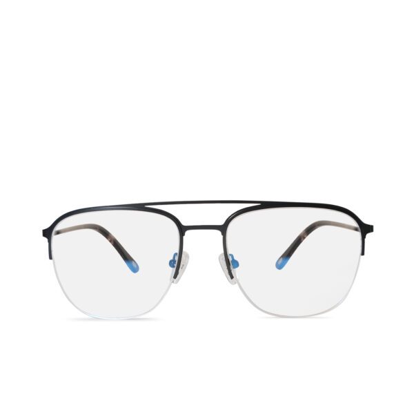 Eyenic 2431 Half Rim Metal Eyeglasses - Black