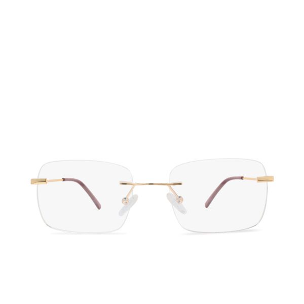 Eyenic Rimless Rectangle Airman Eyeglasses
